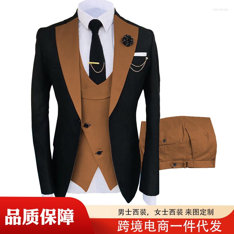 

Men's Suits 2022 Men's Suit Three-piece Wedding Party Dance Dress Slim Business Casual Formal For Men Mens
