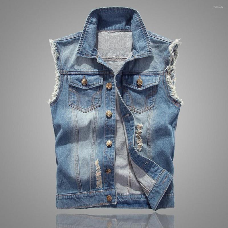 

Men's Vests Cool Men Vest High Street Sleeveless All Match Turn-down Collar Waistcoat, Dark blue
