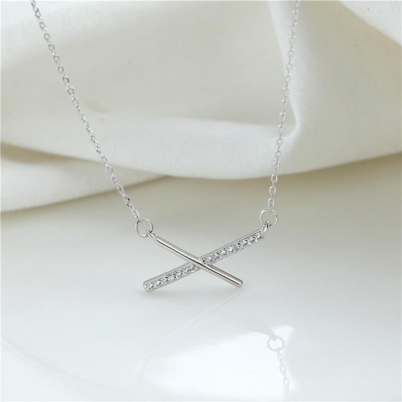 

Chains 925 Sterling Silver Cross Necklace For Women Jewelry Necklaces