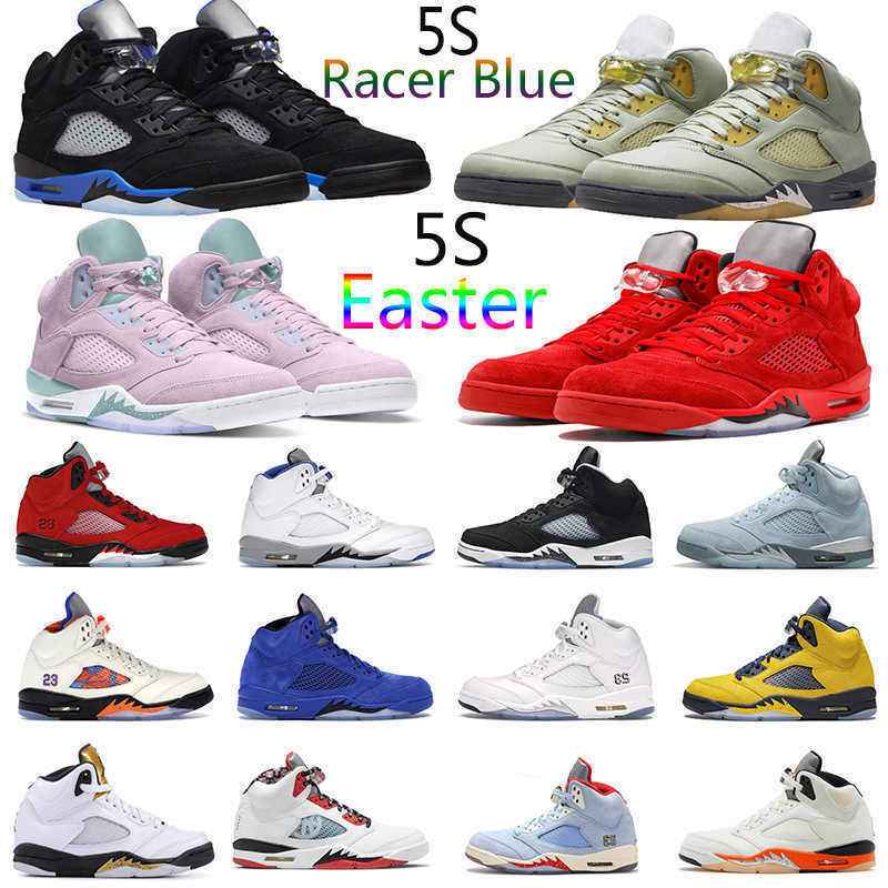 

Jumpman 5 5s mens basketball shoes Racer Blue Easter Metallic Oreo Red Suede Sail Wolf Gray Fire Red Moonlight White Coment men trainer, 21