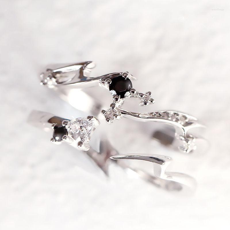 

Cluster Rings Love And Producer Women Ring Shaw Man Wedding Couples Cute Fashion Jewellery Metal Silver Color Lovers Gift Accessories