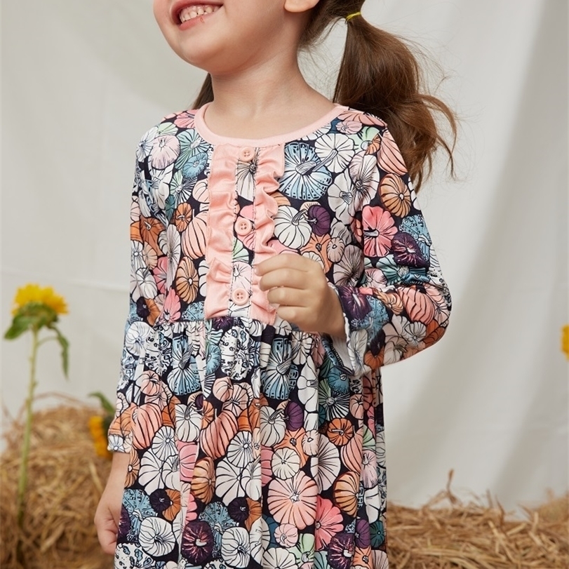 

Girls Dresses Exclusive Girlymax Fall Sibling Baby Floral Pumpkin Twirl Ruffles Dress Pocket Pants Set Knee Length Kids Clothing 221107, H22-5-3 401522021