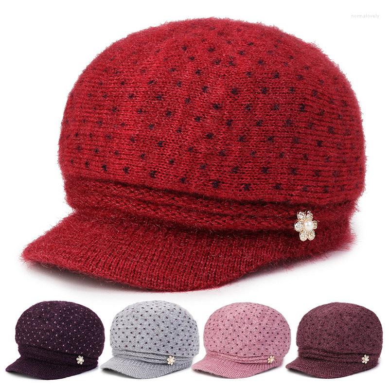 

Visors Women's Hat Elegant Polka Dot Flower Bowler Bucket Vintage Female Outdoor Sun Visor Basin Cap Jazz