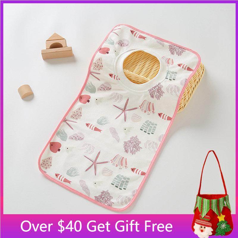 

Hair Accessories Feeding Towel Born Baby Pullover Bib Lengthen Outdoor Portable Increase Pure Cotton Infant Waterproof Burp Cloths, Cat and mouse