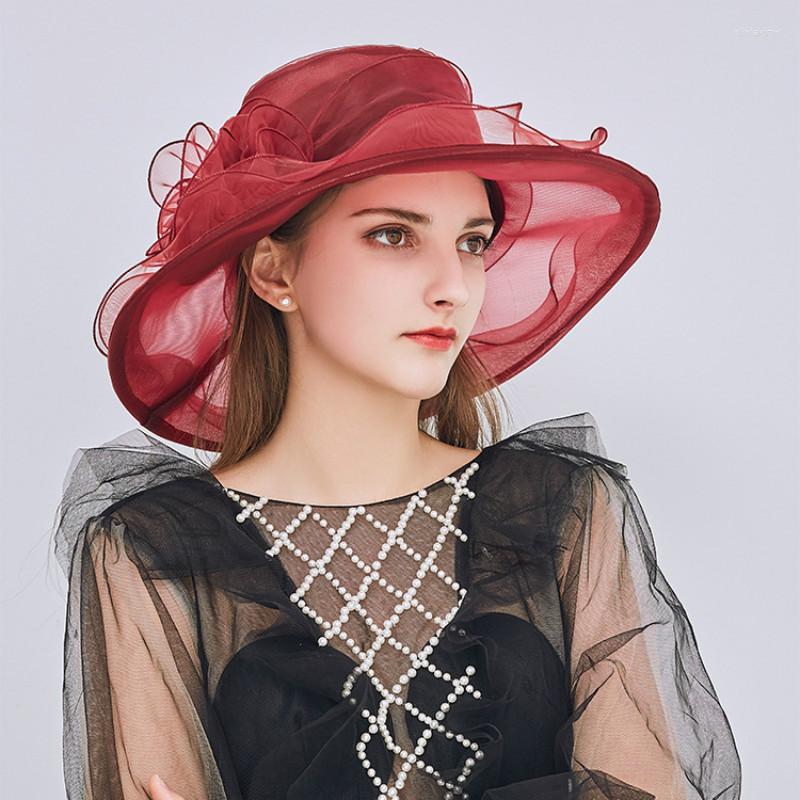 

Wide Brim Hats Sun Shading Hat Lady Summer Protection Flower Beach Anti-ultraviolet Sunscreen Cap Female Cool Visor Caps H6516, White