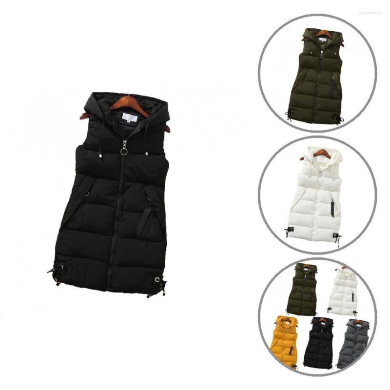 

Women's Vests Warm Drawstring Waistcoat Jacket Female Thick, Army green