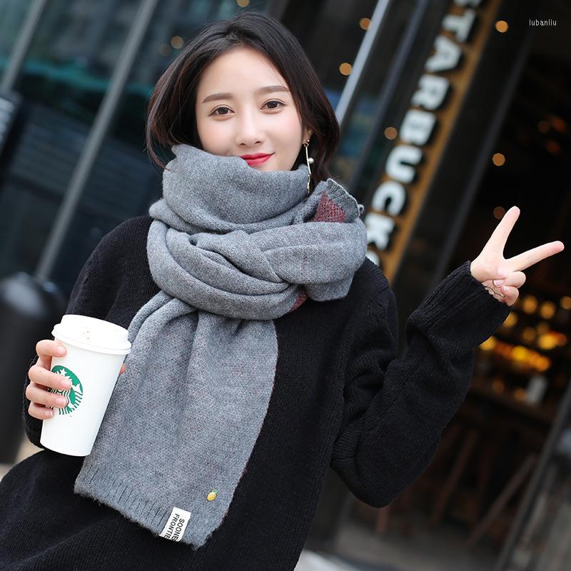 

Scarves Autumn Winter Women Scarf Pineapple Pattern Korean Style Keep Warm Knitted WJ03