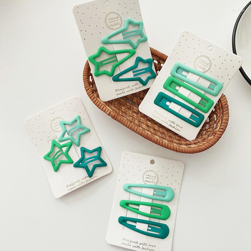 

Hair Accessories 3pcs/set Green Gradient Sweet Kawaii Costume Pin Hollowed Out Hairpins Clips For Children Headwear Girls Baby, Drop