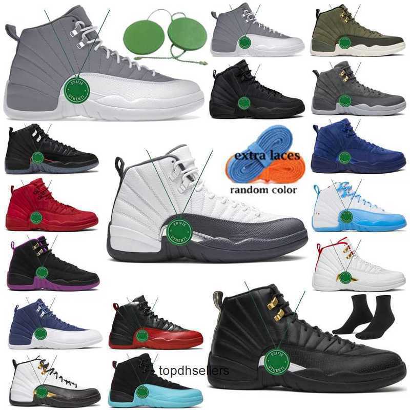

12s retros XII Basketball Shoes jordens 12 Twist Grind Flu Game University Gold Gamma Racer Blue Dark Royalty Indigo Royal Taxi French, Color # 24