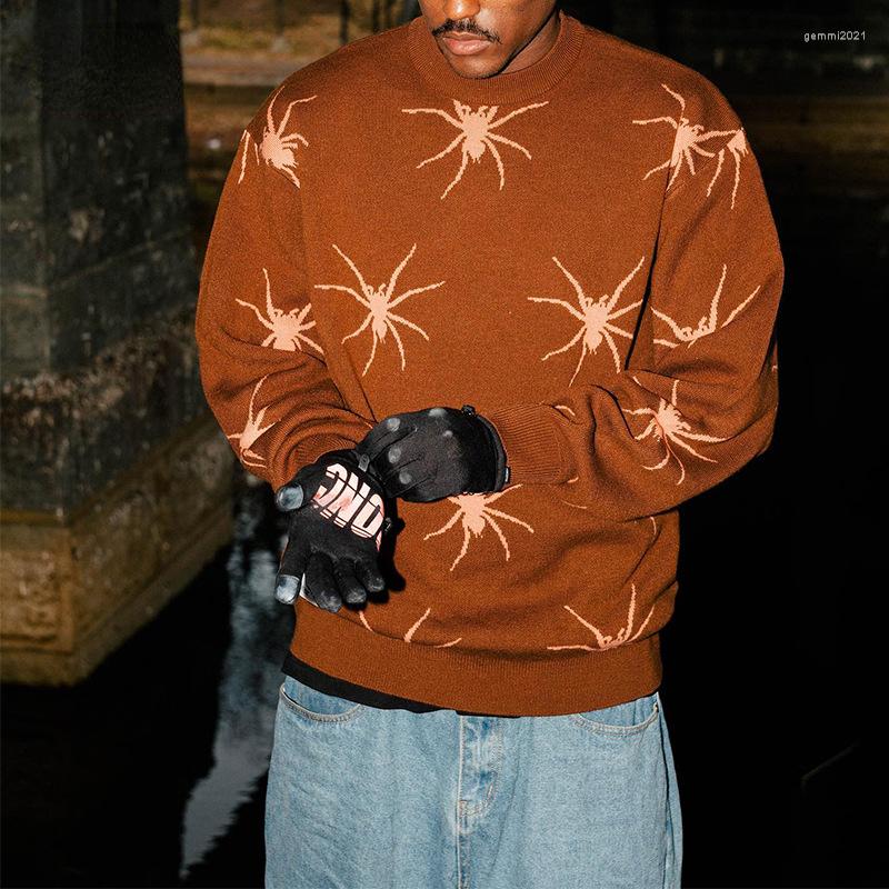 

Men' Sweaters Men' Sweater Spring And Autumn Fashion Loose Printed Pullover Casual Long Sleeve Round Neck Top, Orange