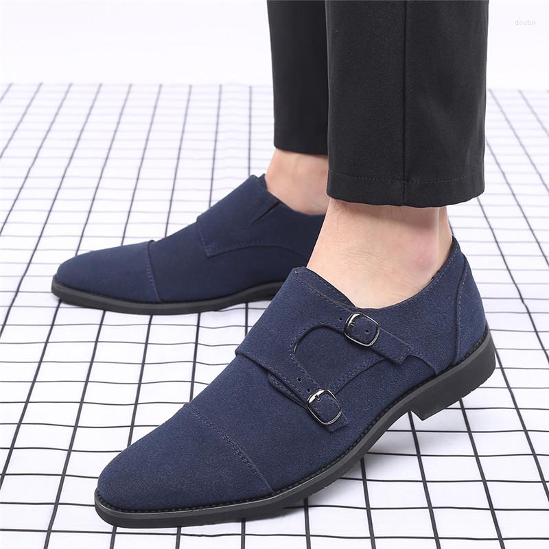 

Dress Shoes Yomior Fashion Business Men Cow Suede Spring Summer Formal Flats Loafers Party Wedding Oxfords Slip-On, Black
