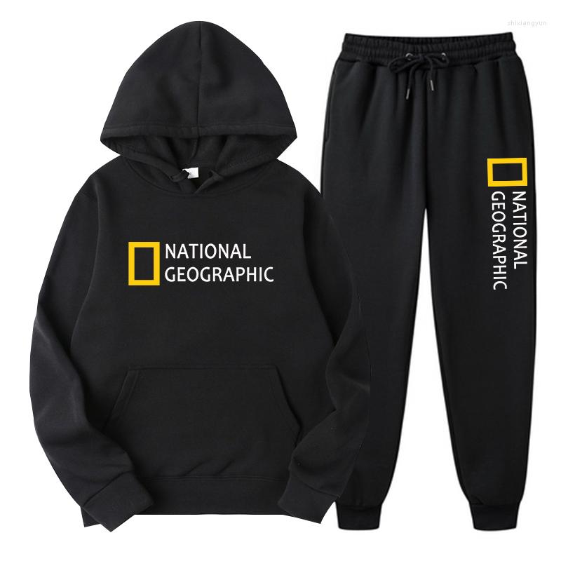 

Men's Tracksuits -Men's Sweatshirt And Pants Suit Casual Sportswear Hoodie Autumn Winter Collection 2 Piece Set, Photo color10