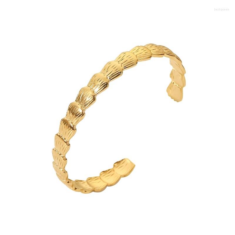 

Bangle Youthway 2022 Stainless Steel Open Charm Bracelet For Women Waterproof Golden Trendy Wrist Jewelry Bijoux Pour Dames