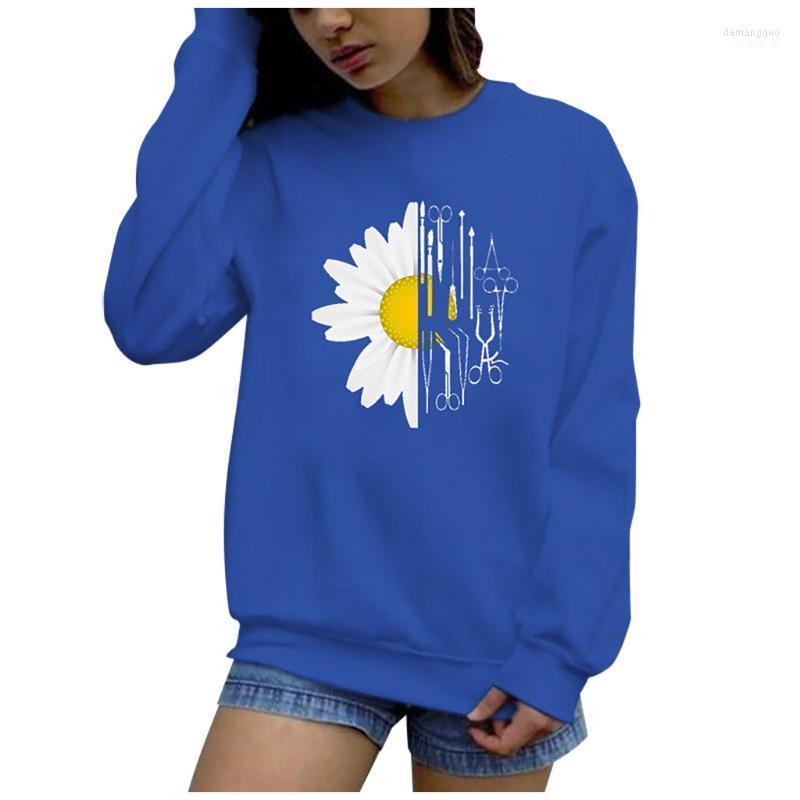 

Women' Hoodies Women' & Sweatshirts HAMSGEND Clothing Girls Casual Flower Printed Loose Sweatshirt Long Sleeve Women Vintage, Black