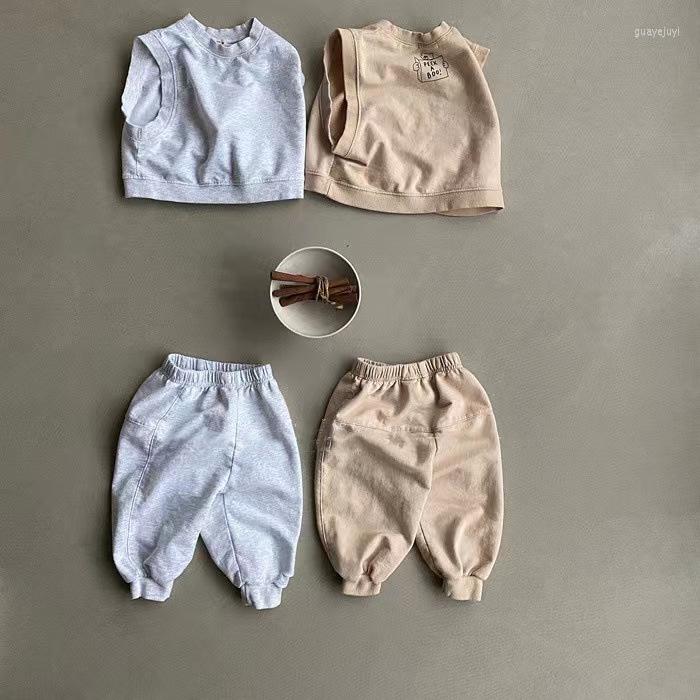 

Clothing Sets Koodykids Baby Girls Boys Clothes Simple Casual Vest Pants 2PCS Kids Autumn Outfit 2023, Khaki 2pcs