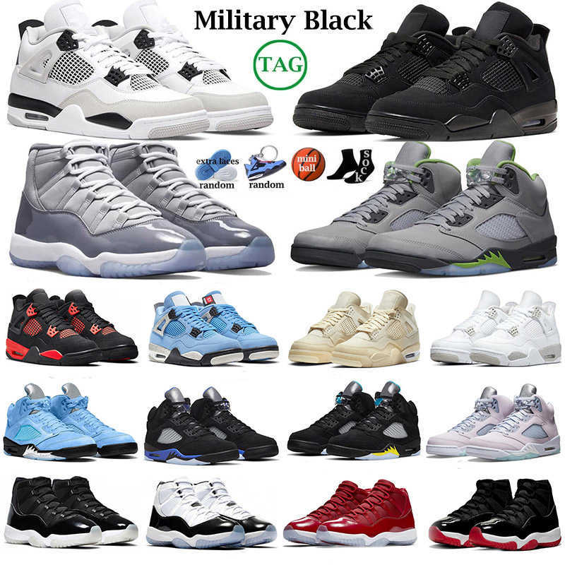 

4s 5s 11s basketball shoes for men women 4 Military Black Cat Sail Red Thunder 5 unc recer blue 11 cool grey bred concord cherry sports