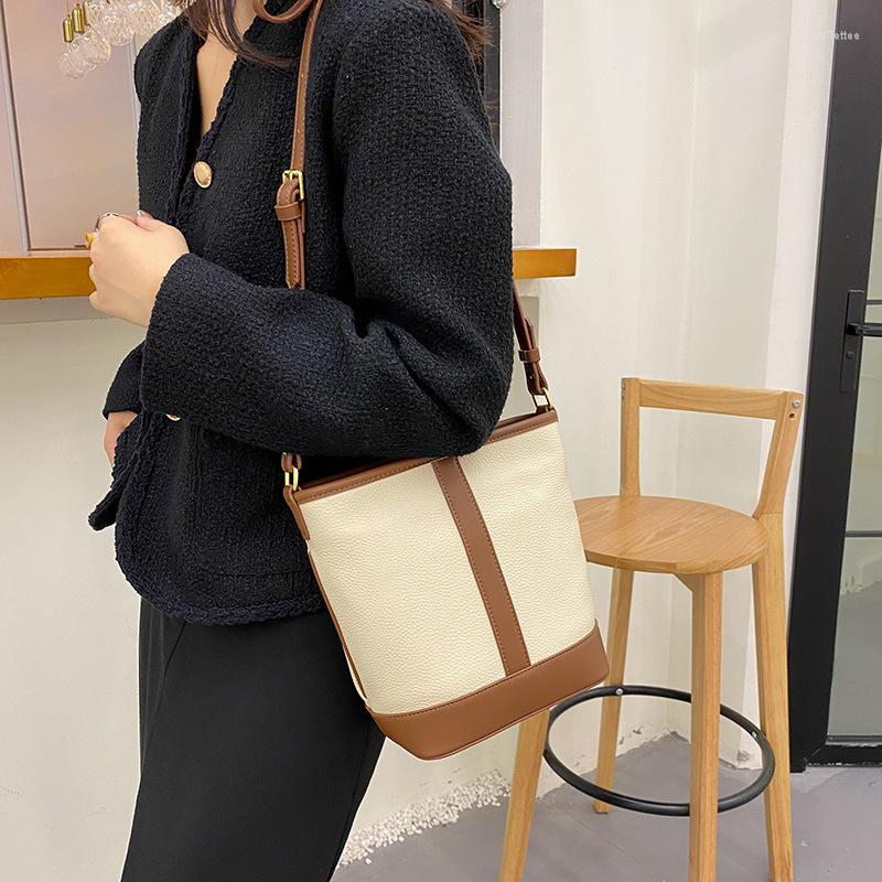 

Evening Bags Fashion Trend Crossbody Luxury Designer Handbags For Women Genuine Leather Bucket Casual Vintage Tote Shoulder Messenger