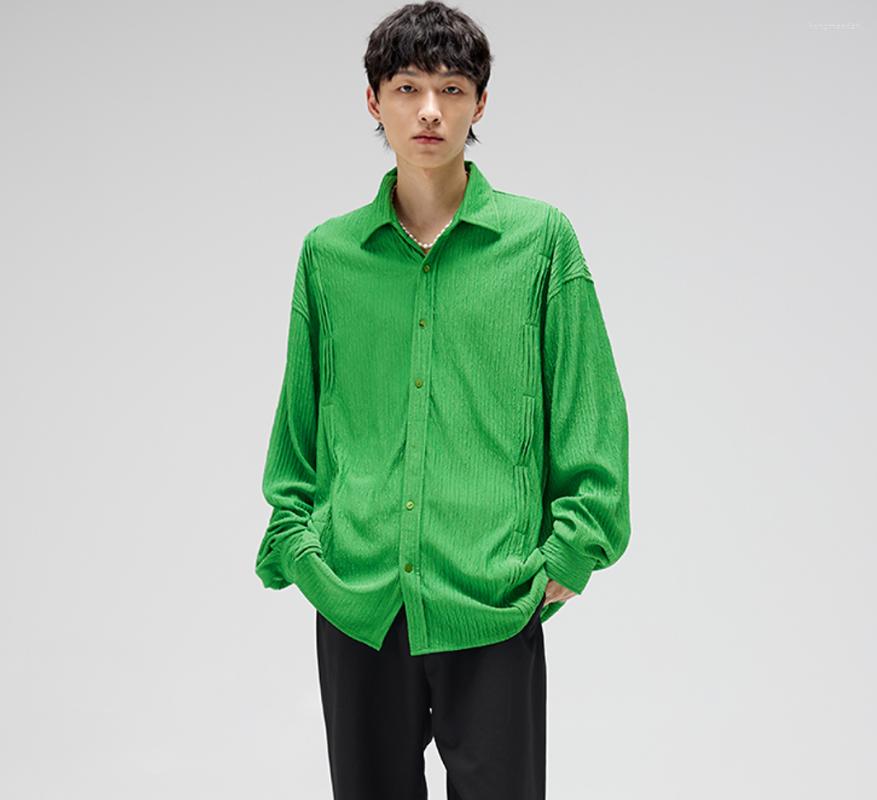

Men' Casual Shirts Bn1627 Fashion Men' 2022 Runway Luxury European Design Party Style Clothing, Green