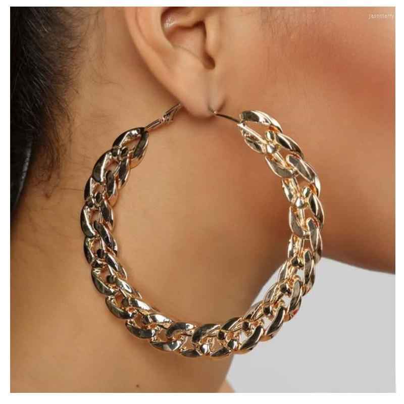 

Hoop Earrings UDDEIN Trendy Big Alloy For Women Golden Circle Round Metal Statement Party Jewelry Wholesale