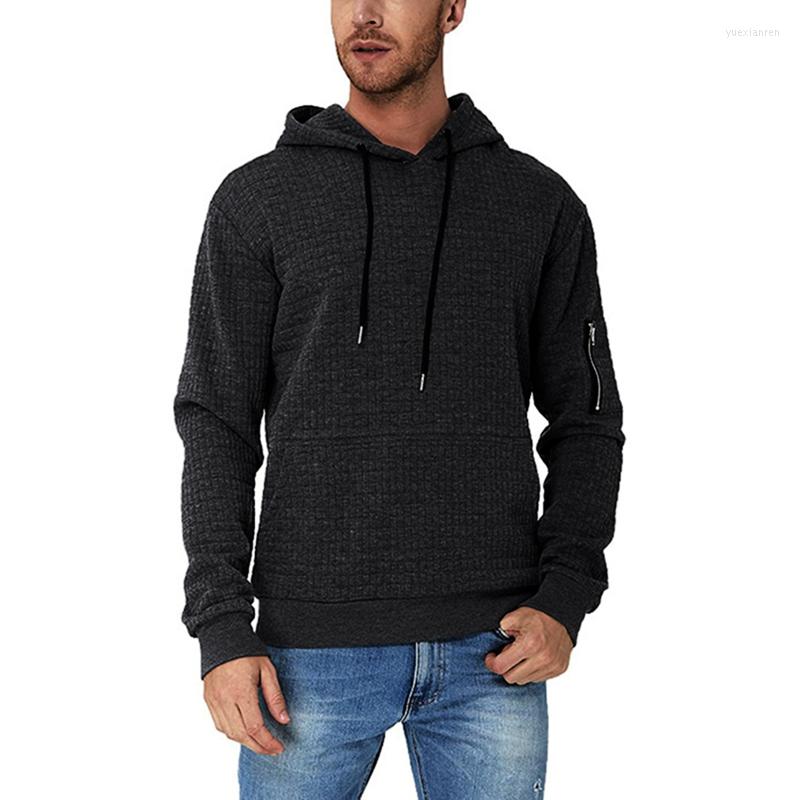 

Men's Sweaters IMCUTE Men's Knit Long Sleeve Hoodie Fashion V-neck Slim Zip Pocket Pullover Street Casual Loose Sweatshirt Spring Fall, White