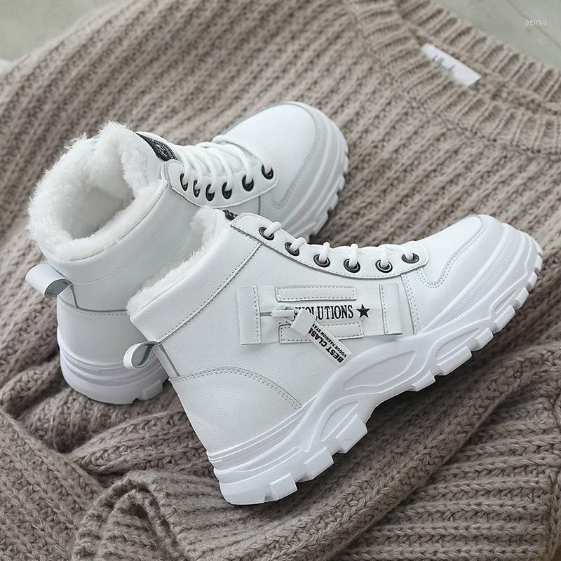 

Boots Fashion Women's Platform Shoes 2022 Short Plush Warm Winter For Women Casual Female Ankle Chunky, 2001black