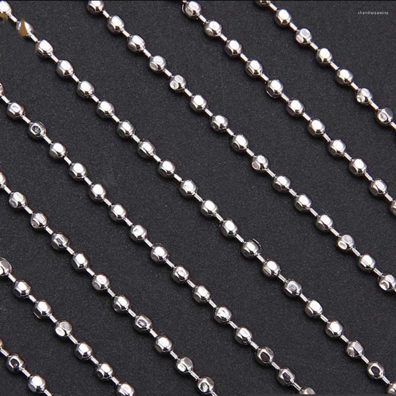 

Chains 5/10/20m Silver Color Stainless Steel Ball Bead Chain For Necklaces Or Bracelets Keychain Dog Tag Custom DIY Fashion Jewelry