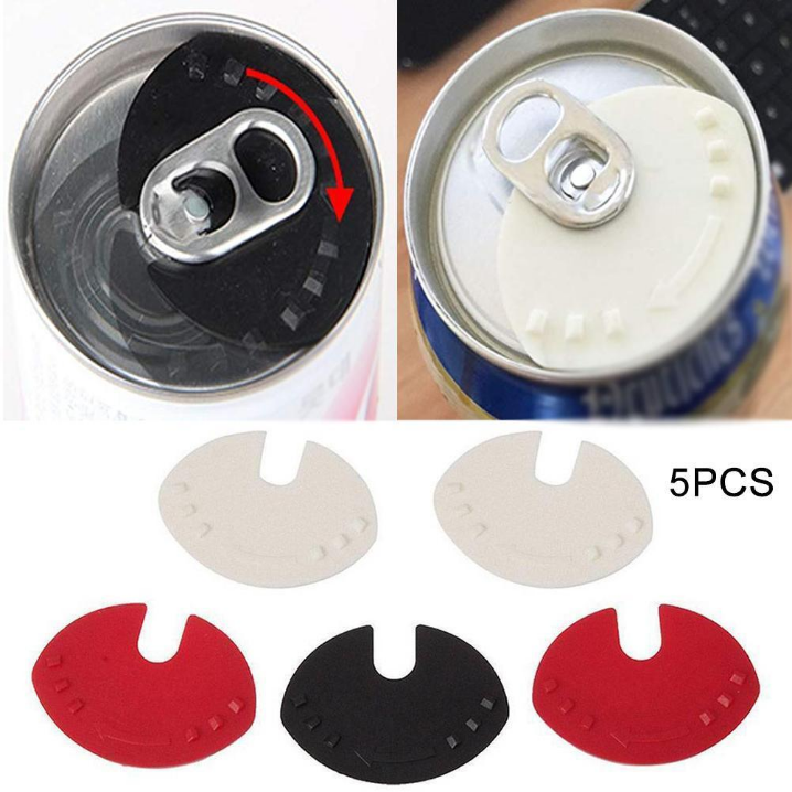 

5 pcs Sealed Beer Can Soda Can Cover Beverage Reusable Bottle Lid Cover Can Top Lid Protector Barware Random Color Drink SS1108