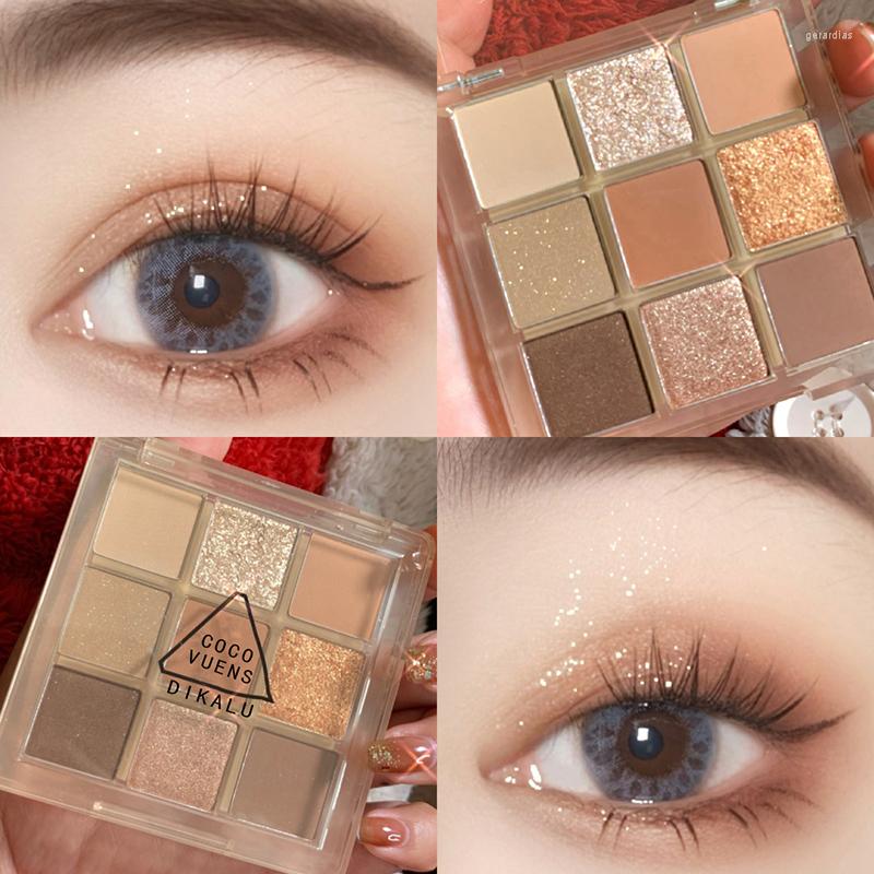 

Eye Shadow 9 Colors Glitter Eyeshadow Makeup Pallete Matte Palette Shimmer Diamond Waterproof Powder Pigment Cosmetics, 02