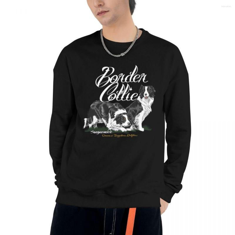 

Men' Hoodies Border Collie Dog Men' Hoodie Long Sleeve Resilient Cotton Pullovers Lightweight For Men, Black