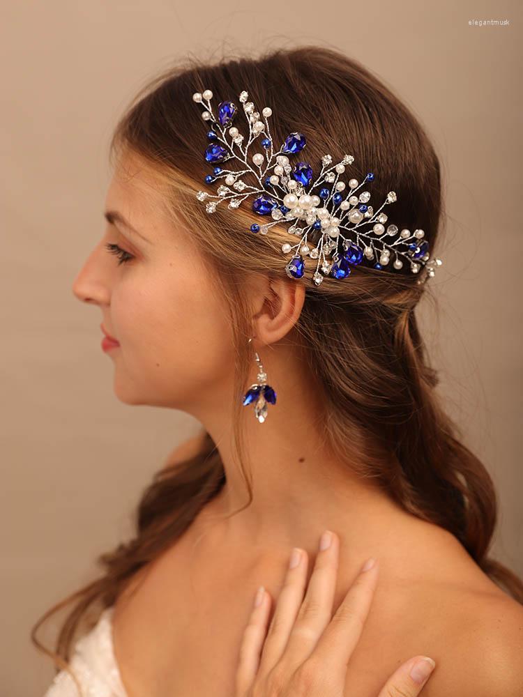 

Headpieces Pearl Crystal Bridal Hair Combs Rhinestone Brides Headwear Party Prom Accessories Wedding Jewelry Bridesmaid Tiaras