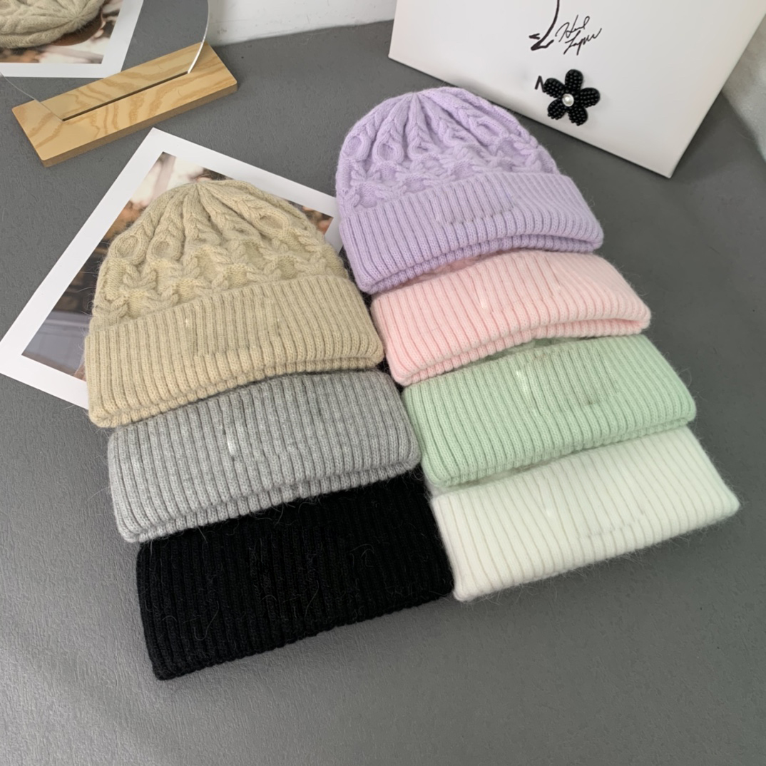 

Couple Autumn and Winter Designer Beanie Women's Wool Warm Knitted Hat Candy Color Fashion Letter Embroidery bonnet Home Outdoor Sports beanies, Grey
