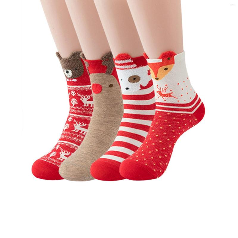 

Men's Socks Warm Christmas Fashion Windproof Cute AnimalsPrinting Mid Tube Long Cotton Go2compression, Khaki