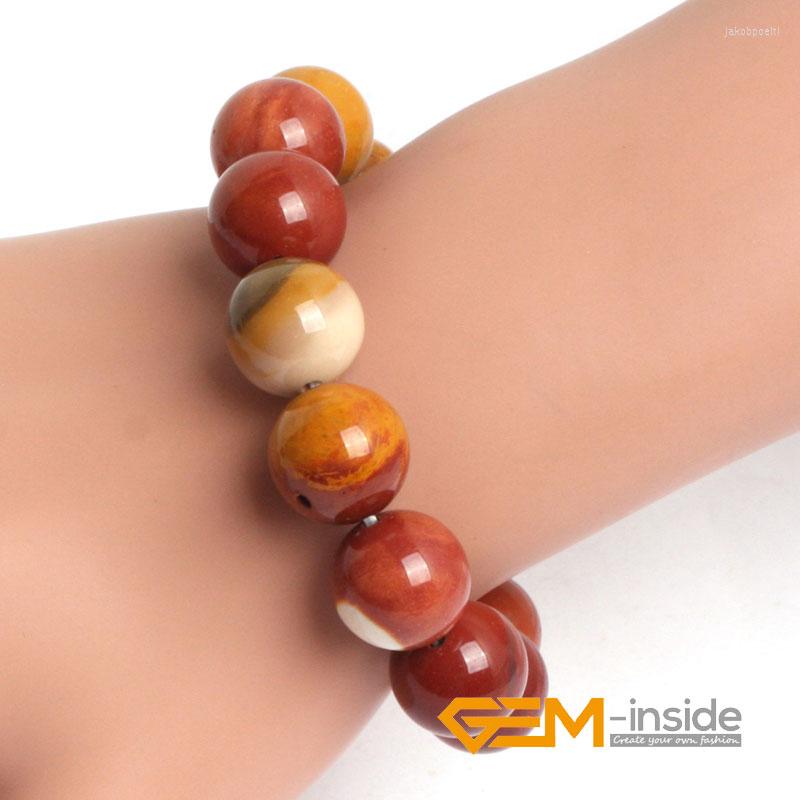 

Strand Natural Mookaite Jaspe R Stone Beads Bracelet DIY Jewelry For Women Gift