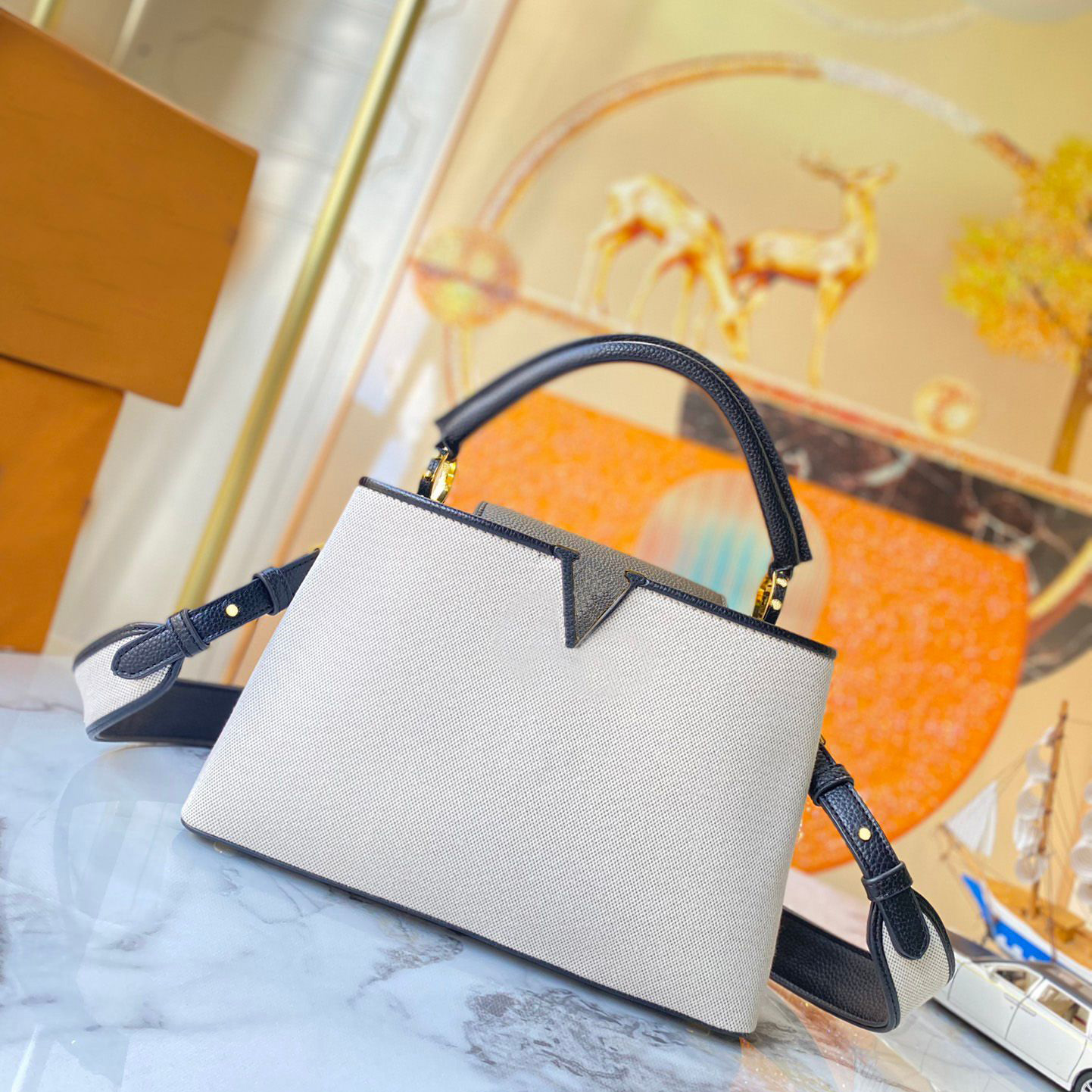 

Fashion Women Shoulder Bag Shopping Handbags Linen Gold Hardware Exquisite Fashion Designer Totes Messenger Bags Female Leather Plain Ladies Handbag Crossbody, Black