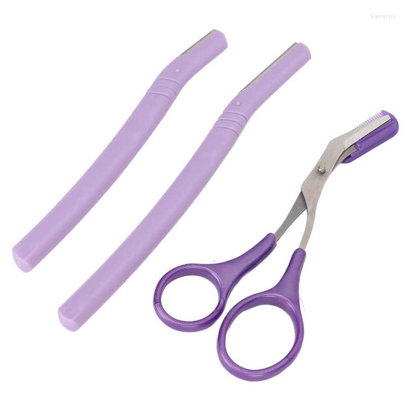 

Makeup Sponges Eyebrow Trimming Tool Portable Ergonomic Scissors Razors Firm Sturdy For Home Travel Beginner