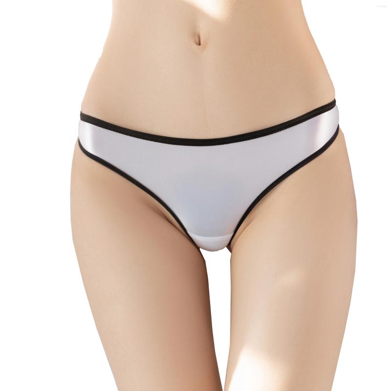 

Women's Panties Womens Low Rise Glossy Briefs Stretchy Thong Sexy Lingerie Soild Color Underwear Underpanties Beach Swimwear Valentines Day, White