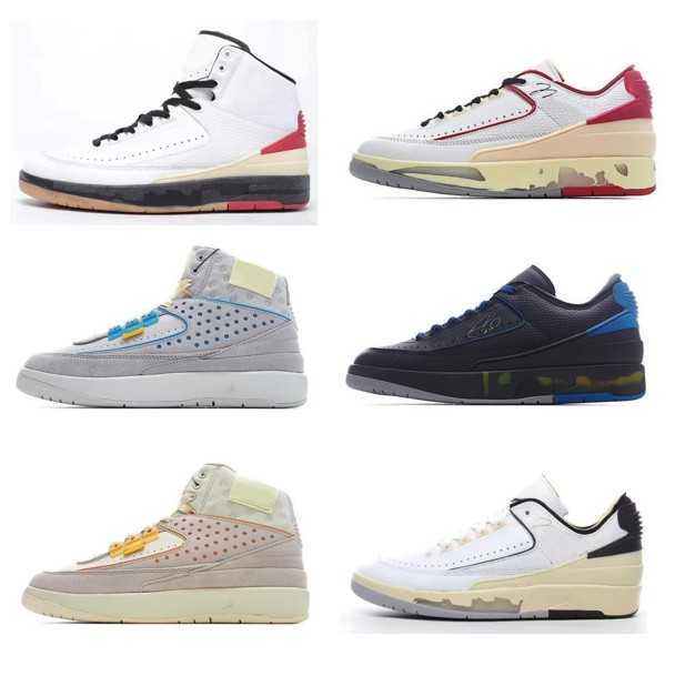 

2022 Jumpman 2 Mens Basketball Shoes Designer Sneakers Low Sp Union x 2s Grey Fog Chicago Rubber Sole Varsity Royal Red High Quality