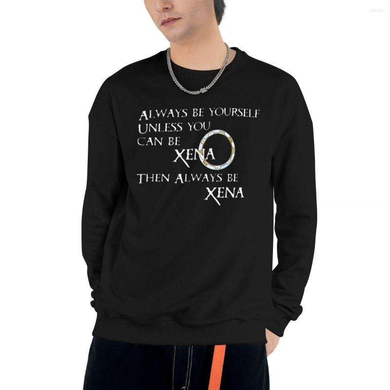 

Men' Hoodies Be Xena Warrior Princess Men Sweatshirt Long Sleeve Party Cotton Pullovers Apparel, Black