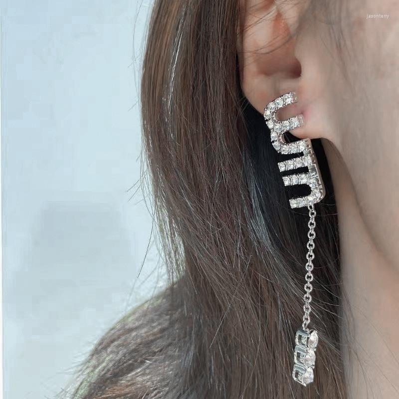 

Dangle Earrings Long Letter Earring Win Drop Stud For Women Party Korean Fashion Trend Wedding Silver Color Metal Accesorios Jewelry