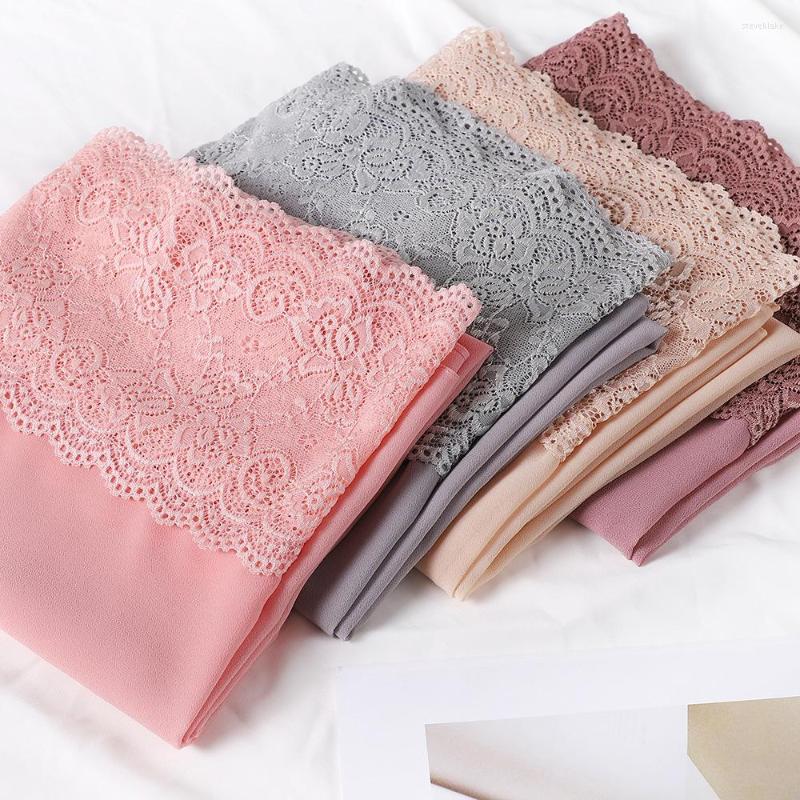 

Scarves Summer Pearl Chiffon Lace Side Women Headdress Malaysia Tourism Shawl Silk Scarf Hijab