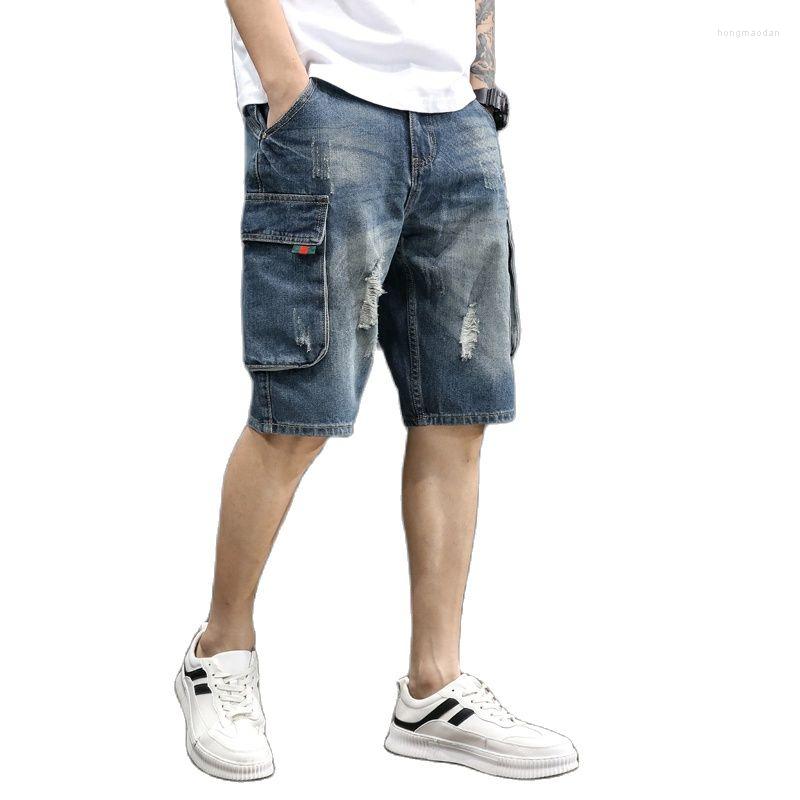 

Men's Shorts Men's Casual Bull-puncher Knickers Male Tooling More Pants Pocket Loose Plus-size Fatty Trend In Trousers, Multi