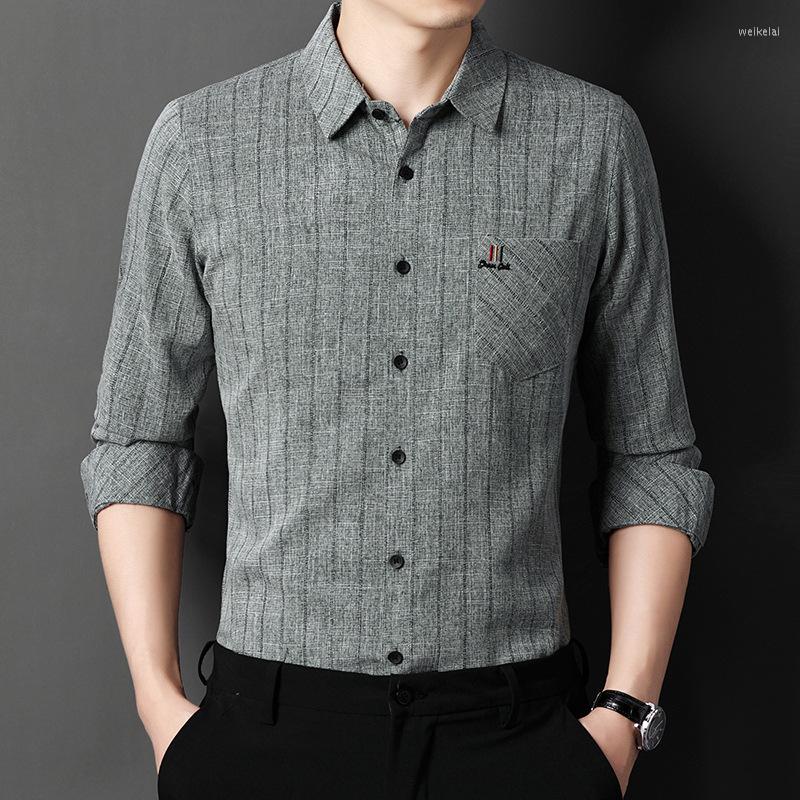 

Men's Casual Shirts 2022 Spring Autumn Men's Long Sleeved Thin Business Top Male Korean Style Fashion High End Clothing, 55pink