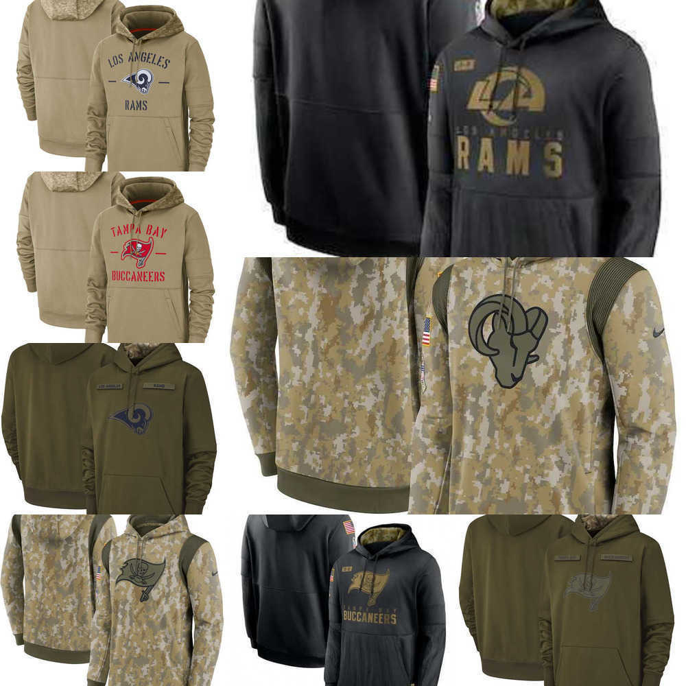 

Jersey Los Angeles''Rams''Tampa''Bay''Buccaneers''Men Camo Football Hoodie Wear 2022 Salute To Service Therma Performance Pullover, Color