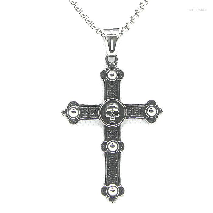 

Pendant Necklaces Cross Skull 316L Stainless Steel Fashion Silver Jesus