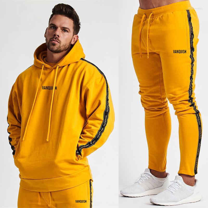 

Men's Tracksuits Men Hoodies Sweatpants Two Piece Set Cotton Loose Oversized Suit Gym Jogging Sportswear Tracksuit, Black pants