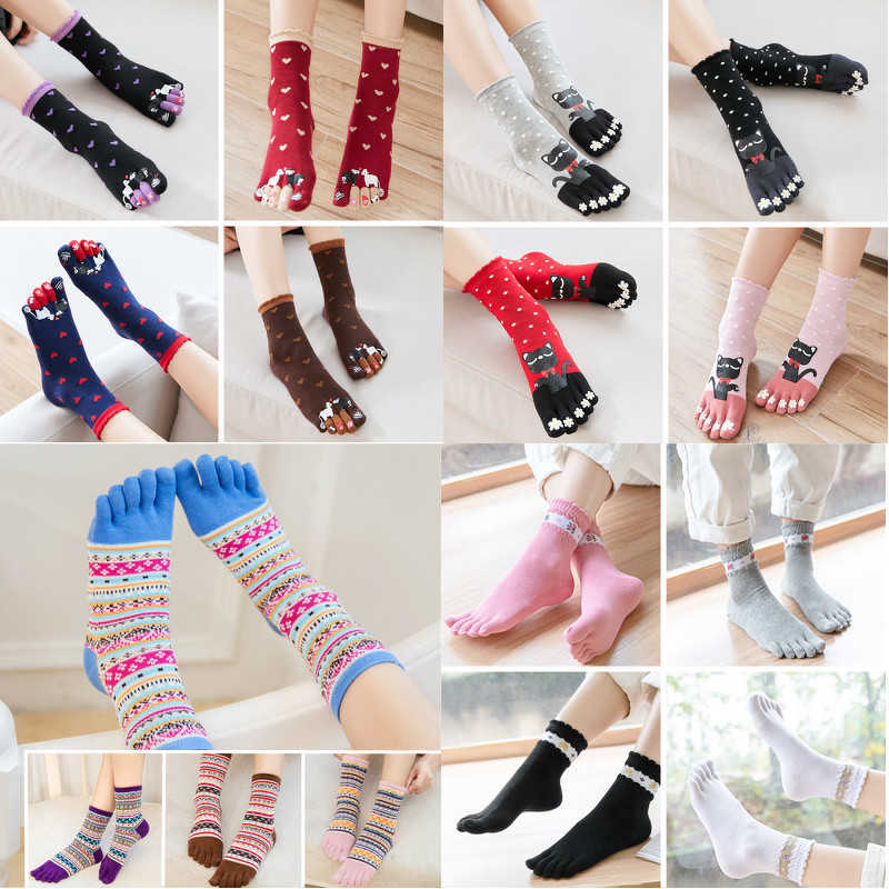 

Socks Hosiery five finger ankle socks women colorful Japanese cute Split Toe socks T221102, 092