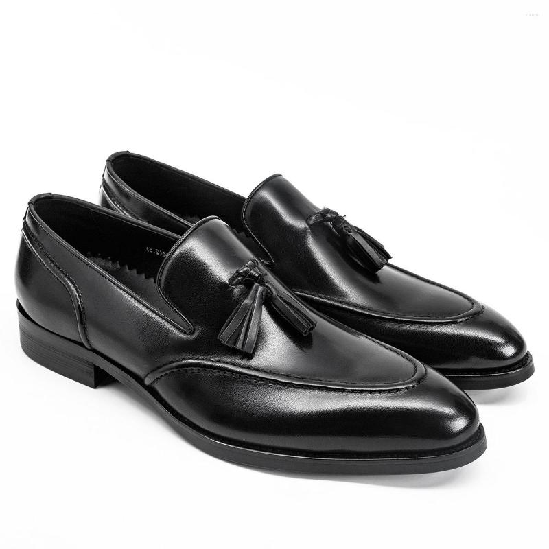 

Dress Shoes Business Casual Mens Loafers Men Designer High Quality British Retro Cowhide, Black