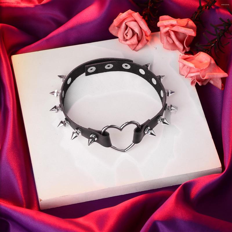 

Choker Woman Black Punk Collar Necklace Pu Leather Goth Rivets Femme Party Club Sexy Gothic Jewelry