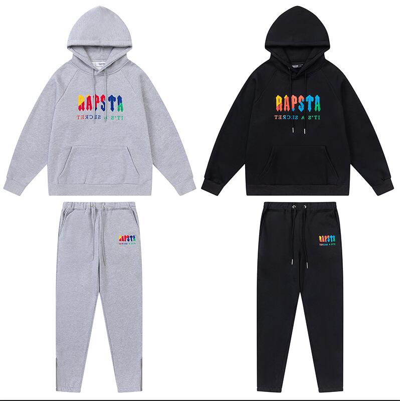 

Spring Mens Designer Sets Tracksuit Fashion Letters Embroidery Sportsuits Winter Casual Two Pieces Set Loose Hoodies Pants jogging Multi Styles, Black-2