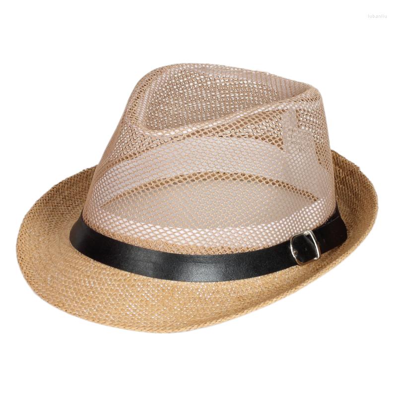 

Wide Brim Hats Wholesale Women Summer Sunshade Flat Cowboy Hat Beach Man Jazz Breathable Net, Black